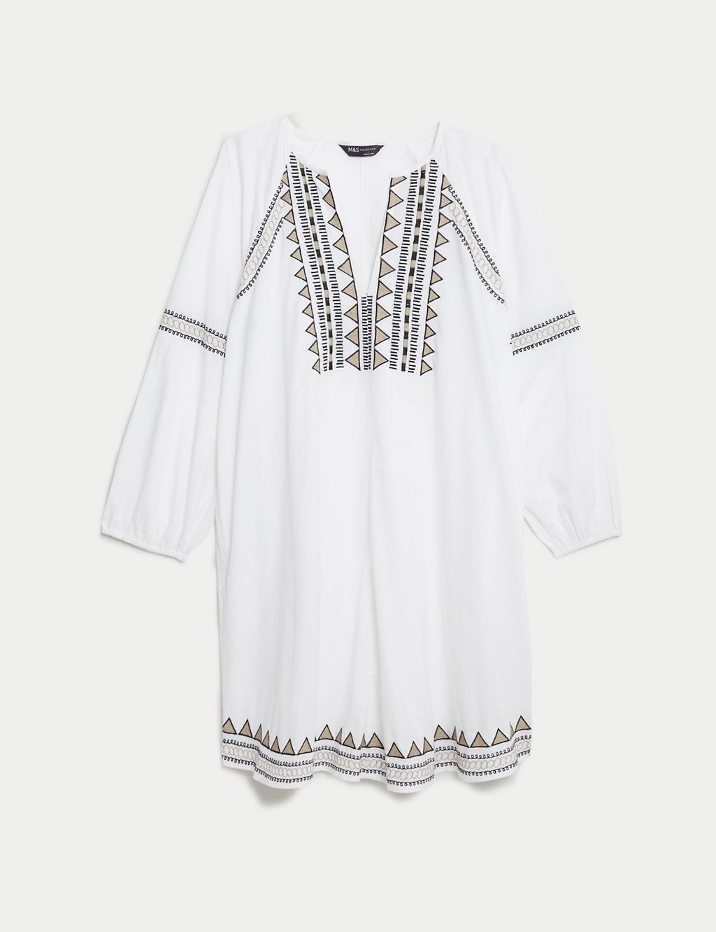 Pure Cotton Embroidered Mini Beach Dress 1 of 5