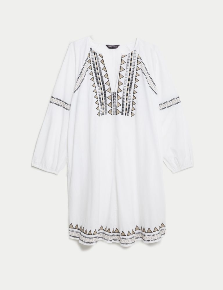 Pure Cotton Embroidered Mini Beach Dress 2 of 5