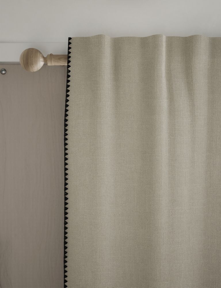 Pure Cotton Embroidered Multiway Curtains 1 of 5