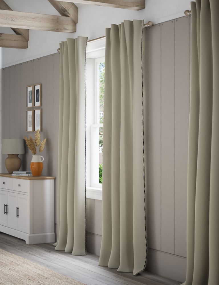 Pure Cotton Embroidered Multiway Curtains 3 of 5
