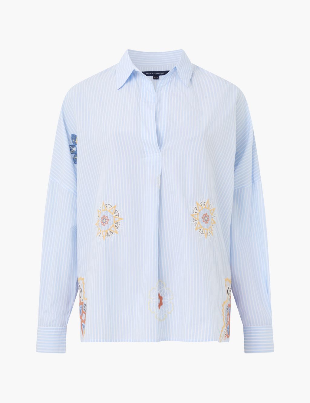 Pure Cotton Embroidered Oversized Shirt 1 of 4