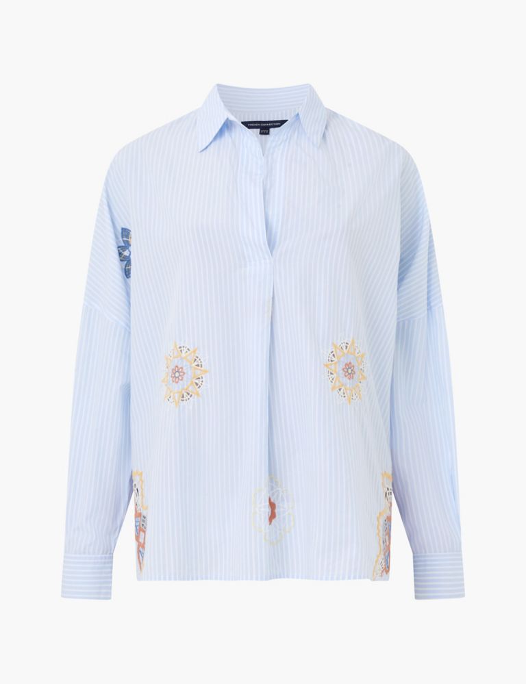 Pure Cotton Embroidered Oversized Shirt 2 of 4