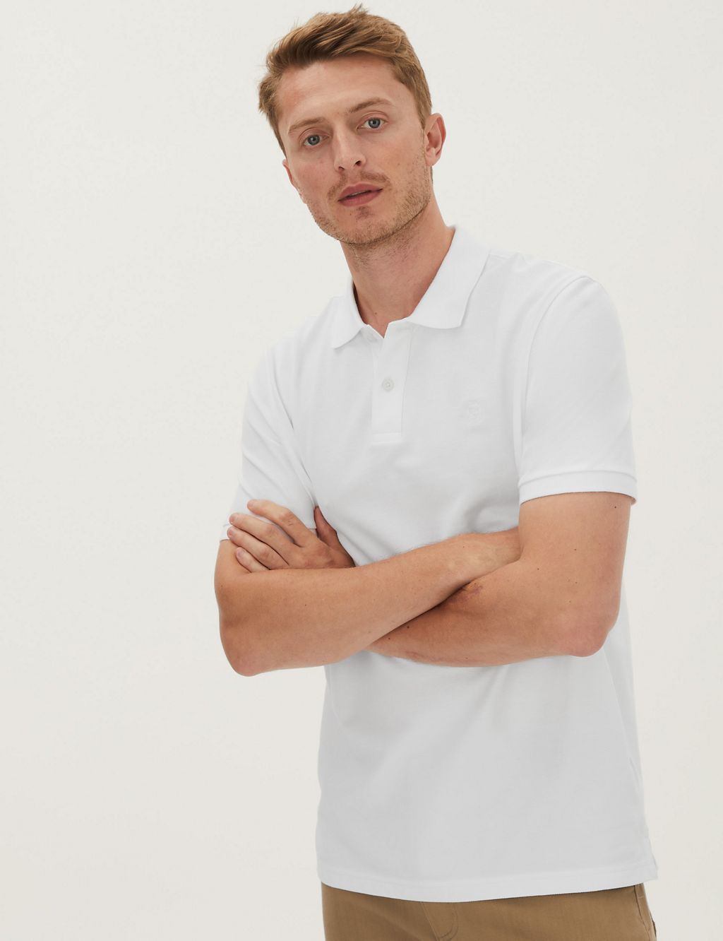 Pure Cotton Embroidered Polo Shirt 3 of 4