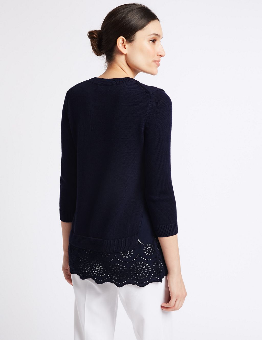 Pure Cotton Embroidered Round Neck Jumper 4 of 4