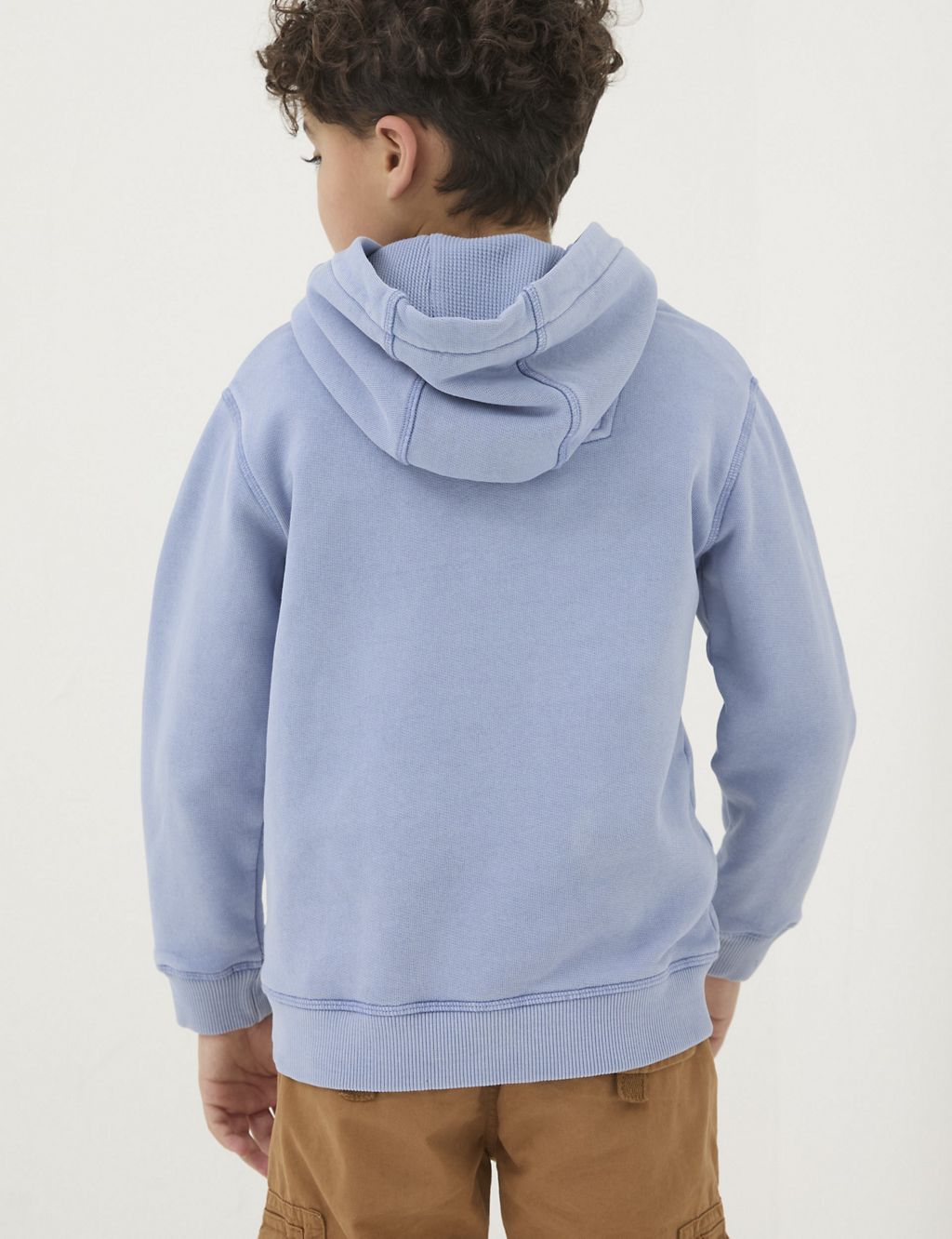 Pure Cotton Embroidered Shark Hoodie (3-13 Yrs) 2 of 5
