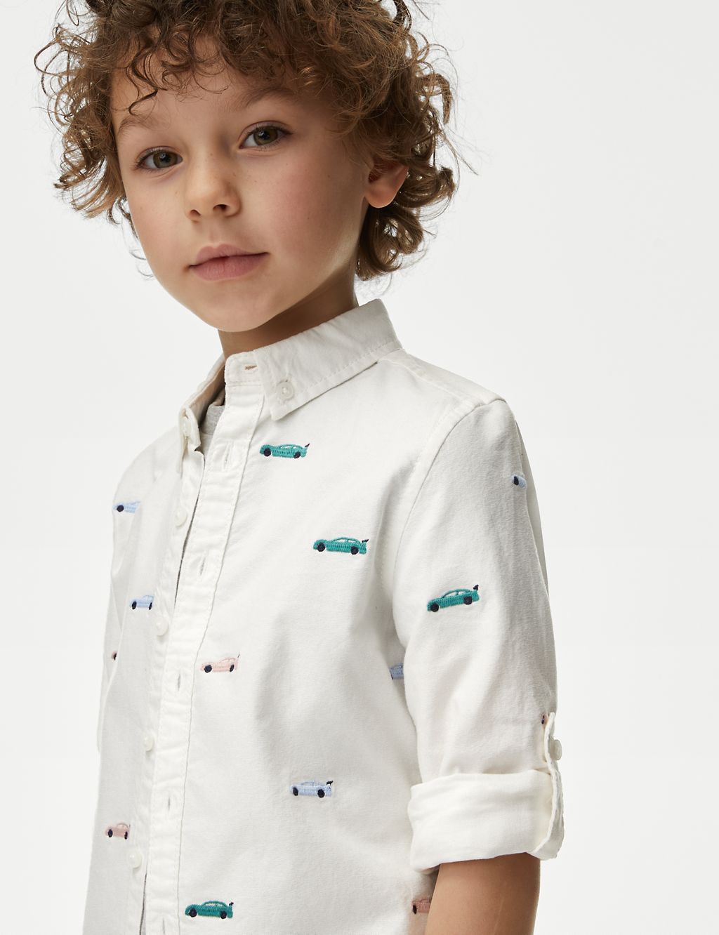 Pure Cotton Embroidered Shirt (2-8 Yrs) 2 of 4