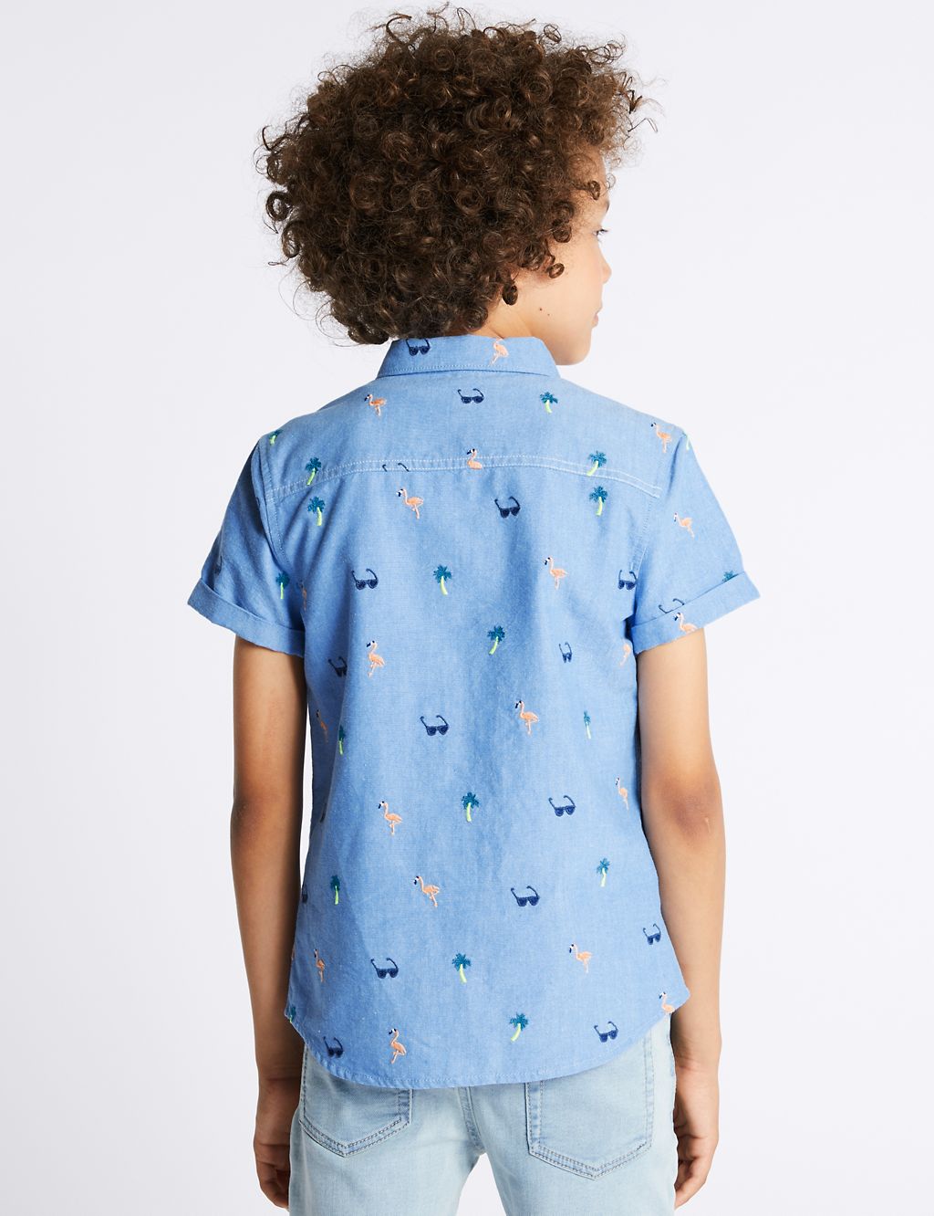 Pure Cotton Embroidered Shirt (3-16 Years) 2 of 3