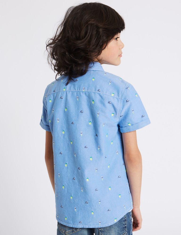 Pure Cotton Embroidered Shirt (3-16 Years) 3 of 3