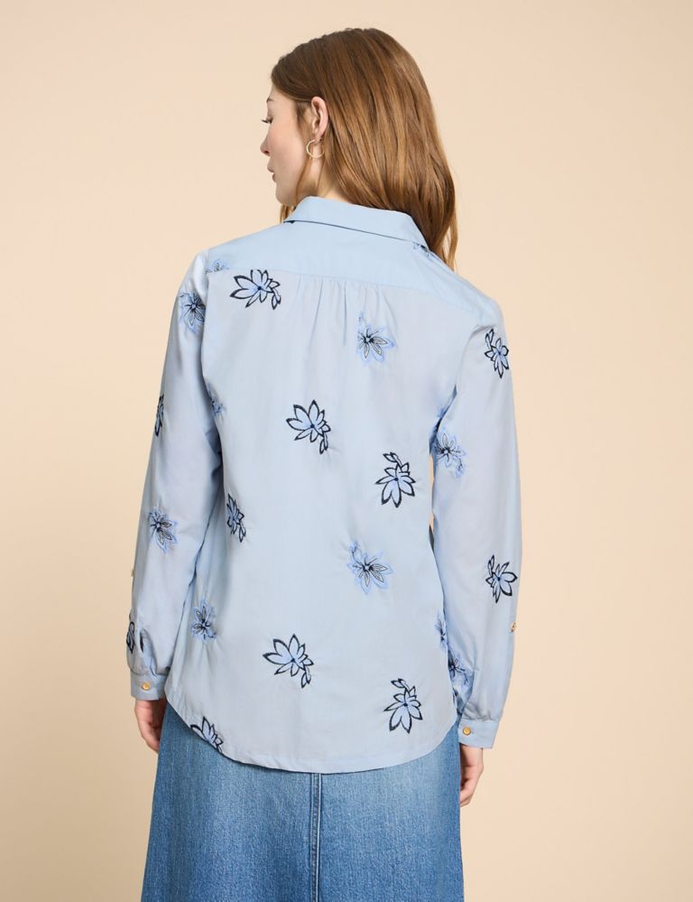 Pure Cotton Embroidered Shirt 3 of 7