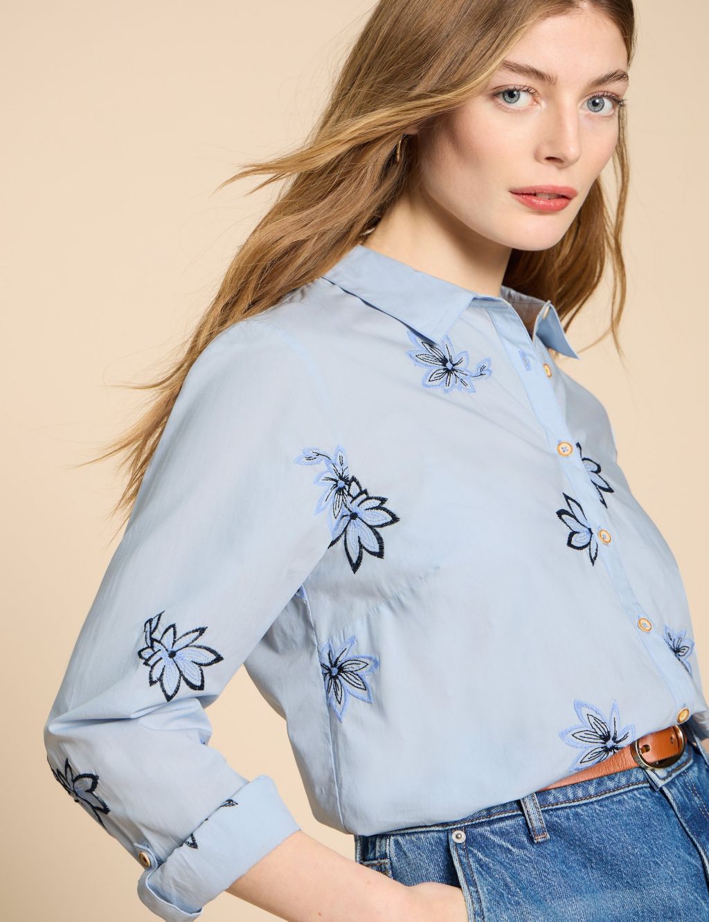 Pure Cotton Embroidered Shirt 7 of 7