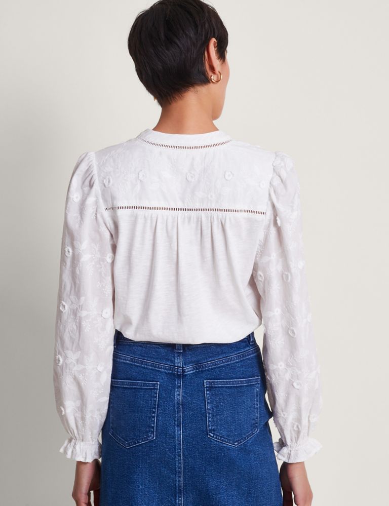 Pure Cotton Embroidered Shirt 3 of 5