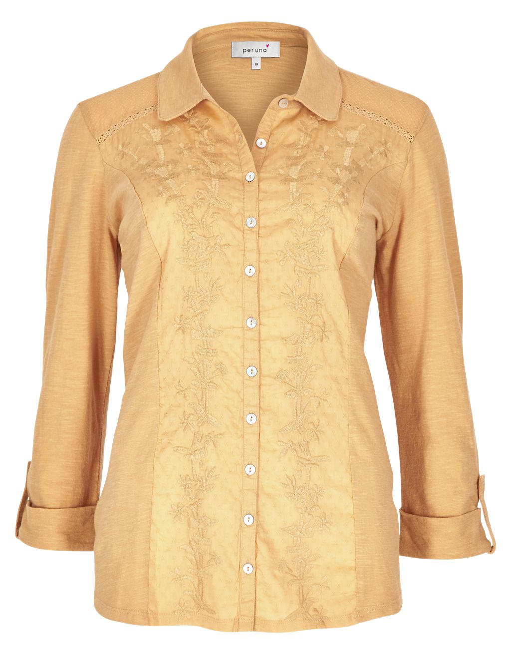 Pure Cotton Embroidered Shirt 1 of 4
