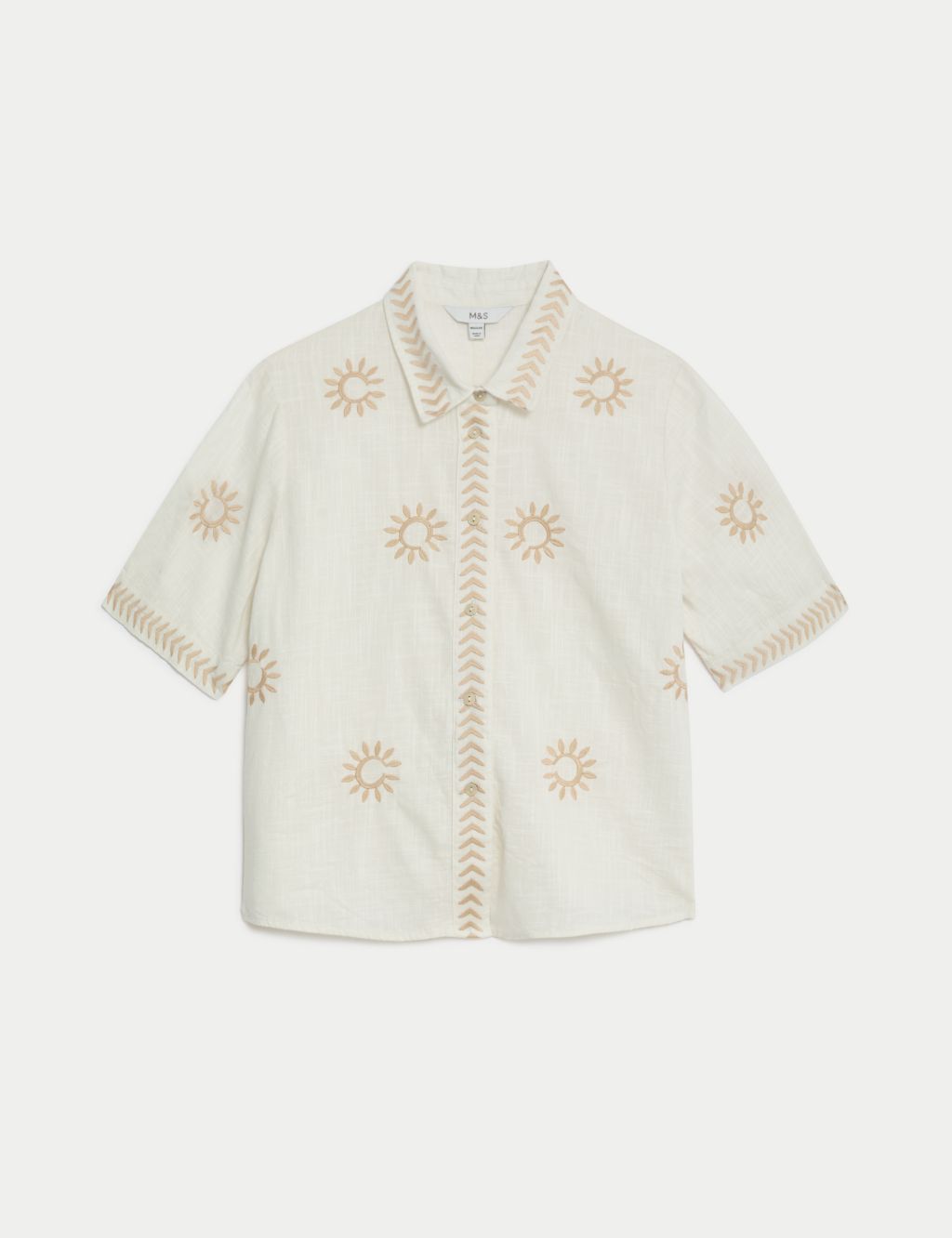 Pure Cotton Embroidered Shirt 1 of 10