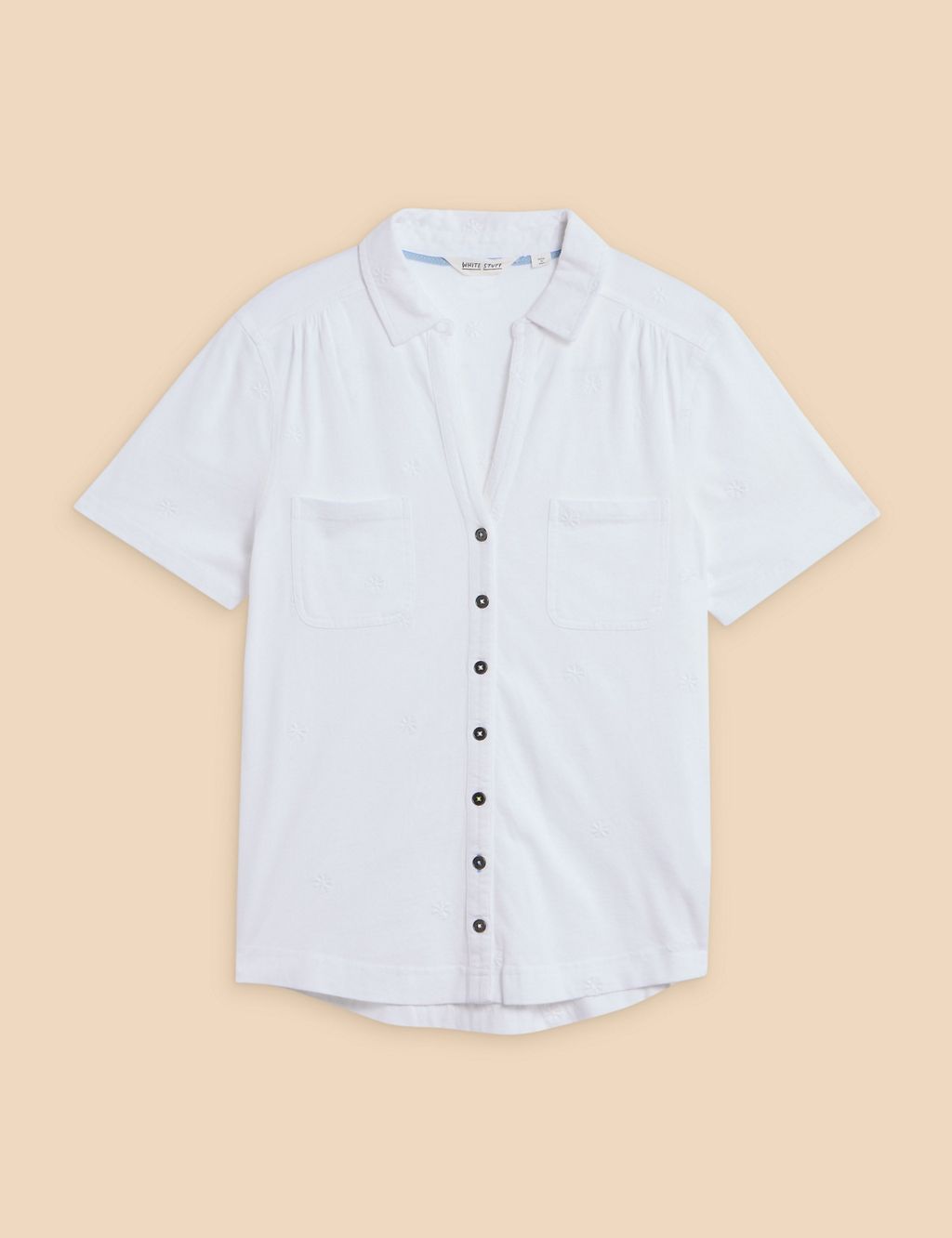 Pure Cotton Embroidered Shirt 1 of 6