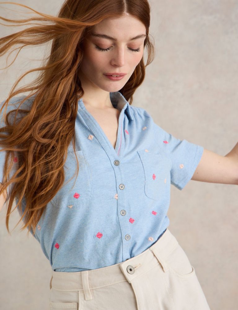 Pure Cotton Embroidered Shirt 3 of 6
