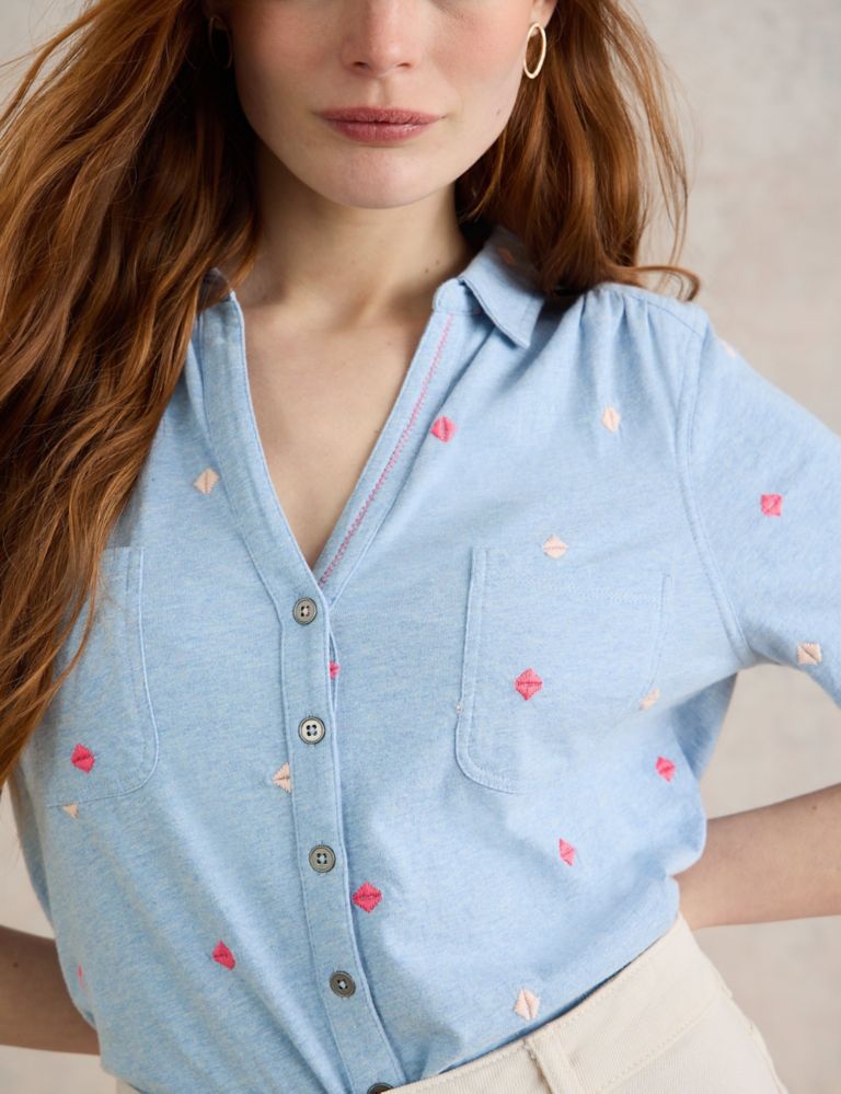 Pure Cotton Embroidered Shirt 4 of 6