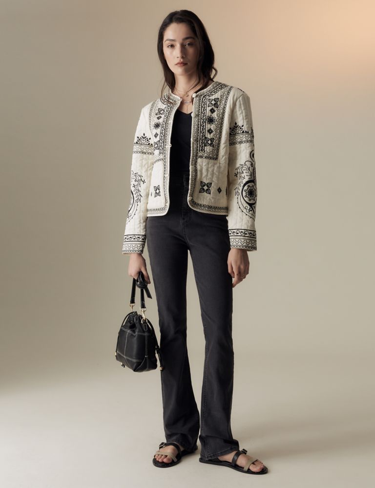 Pure Cotton Embroidered Short Jacket 3 of 7