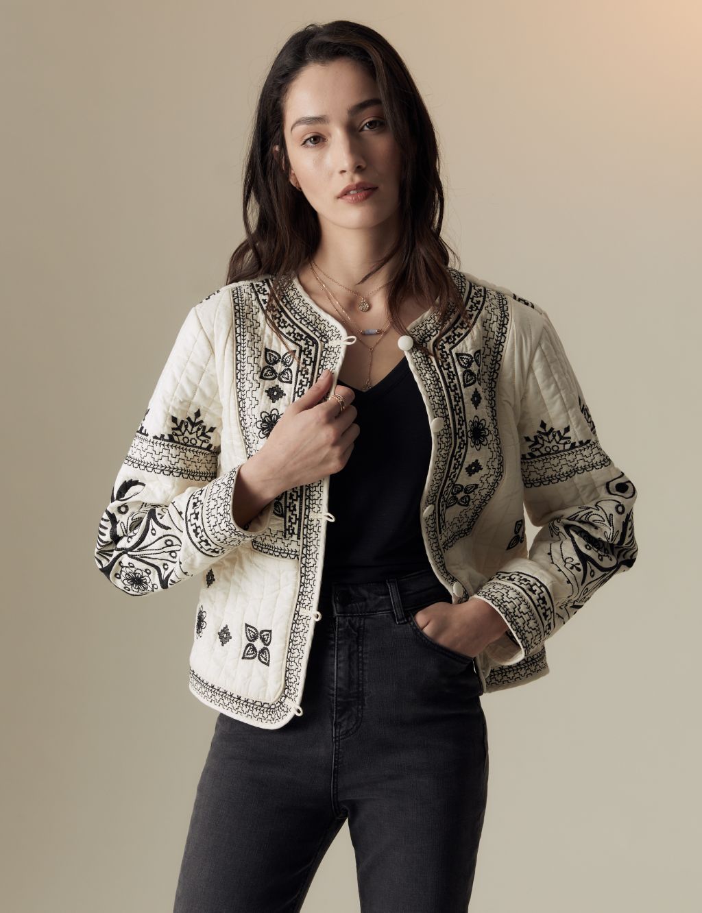 Pure Cotton Embroidered Short Jacket 8 of 8