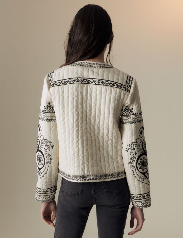 Pure Cotton Embroidered Short Jacket 6 of 7