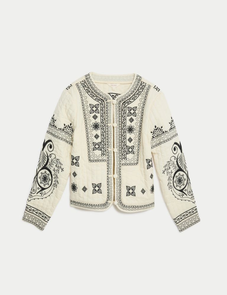 Pure Cotton Embroidered Short Jacket 3 of 8