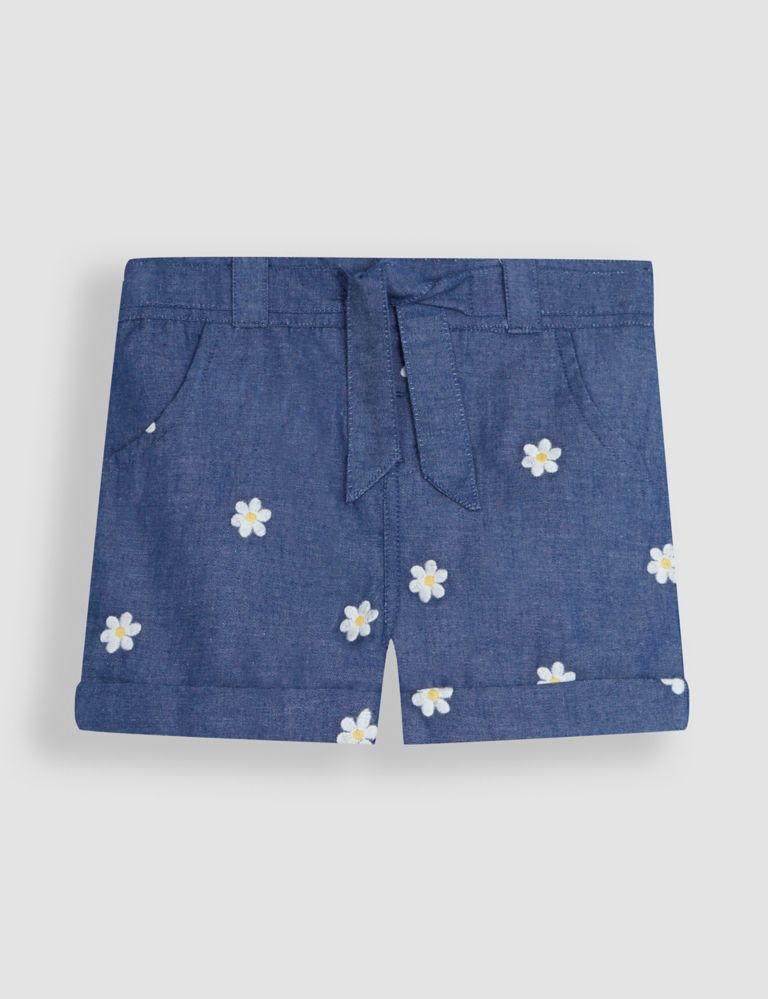 Pure Cotton Embroidered Shorts (6 Mths-5 Yrs) 1 of 3