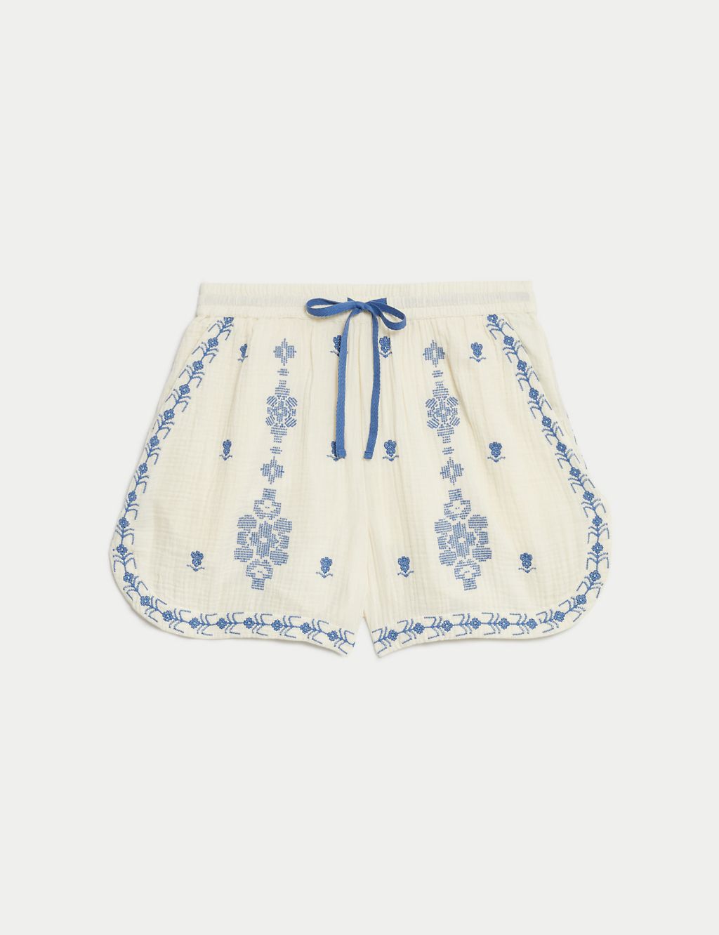 Pure Cotton Embroidered Shorts 1 of 6