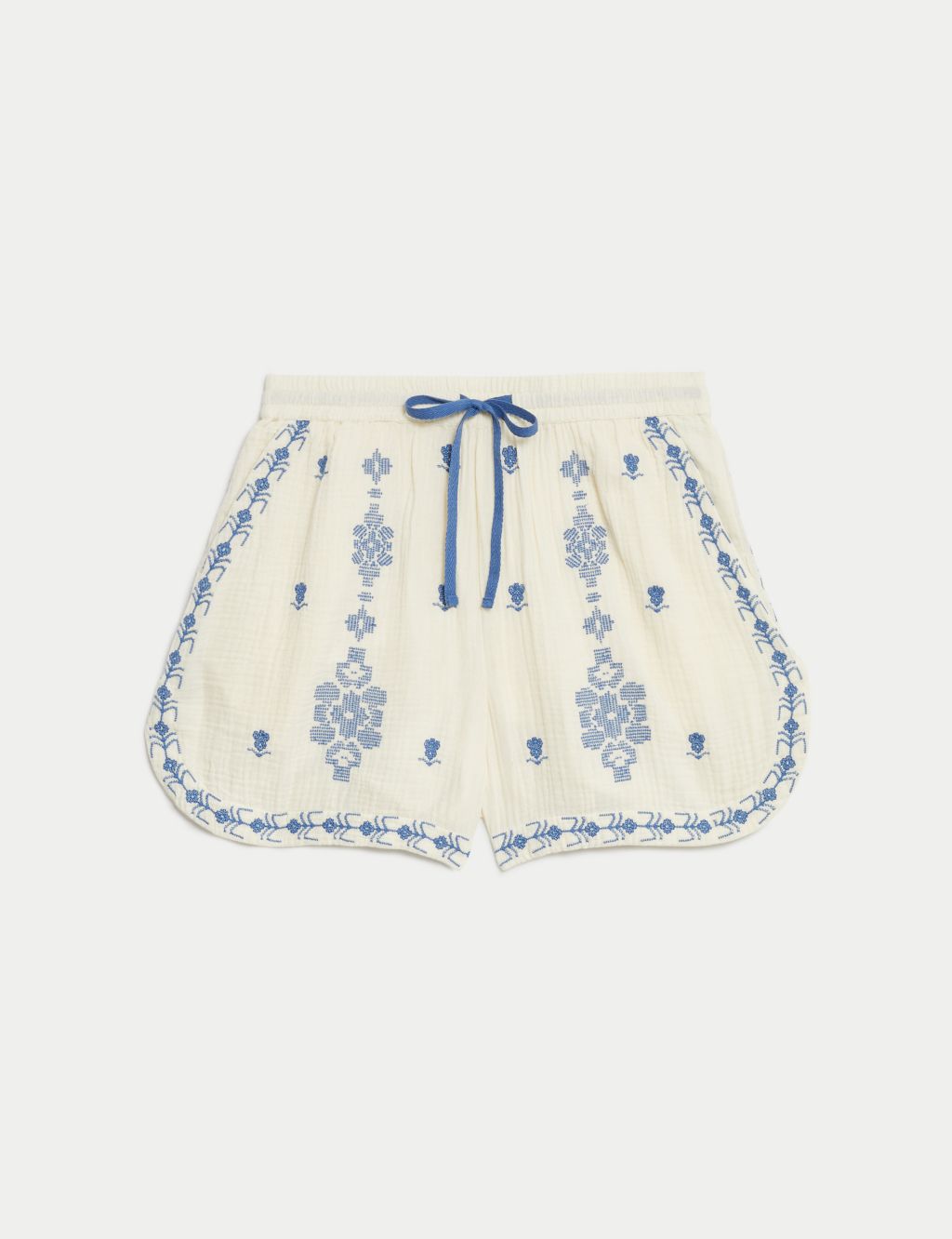 Pure Cotton Embroidered Shorts 1 of 7