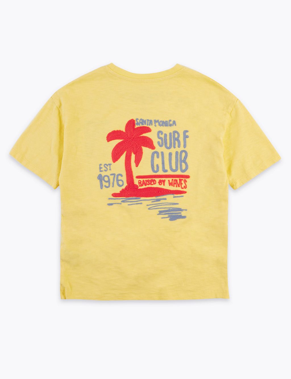 Pure Cotton Embroidered Surf Slogan T-Shirt (6-16 Yrs) 5 of 6
