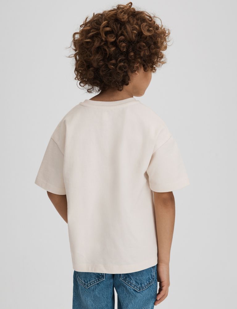 Pure Cotton Embroidered T-Shirt (3-12 Yrs) 4 of 5