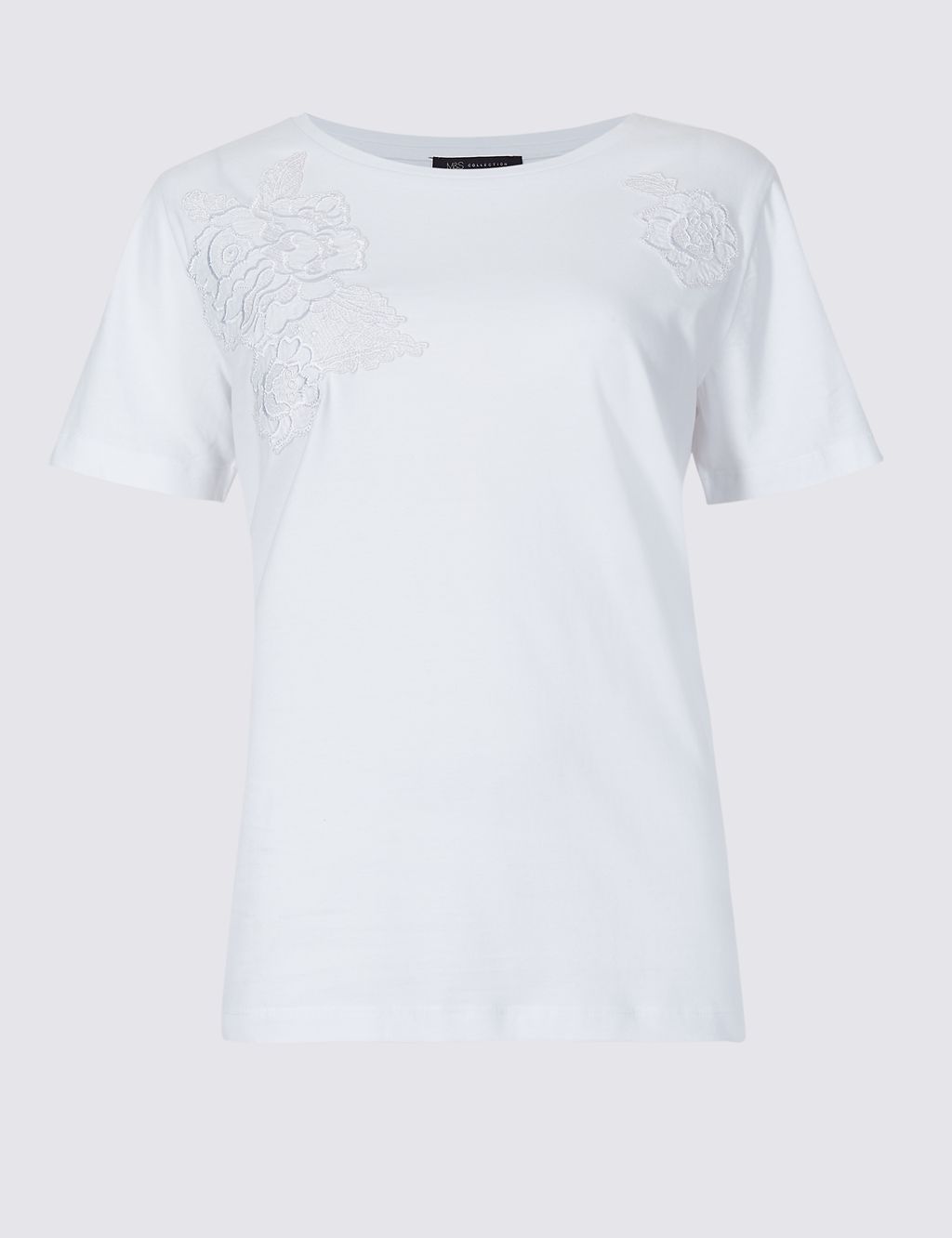 Pure Cotton Embroidered T-Shirt 1 of 4
