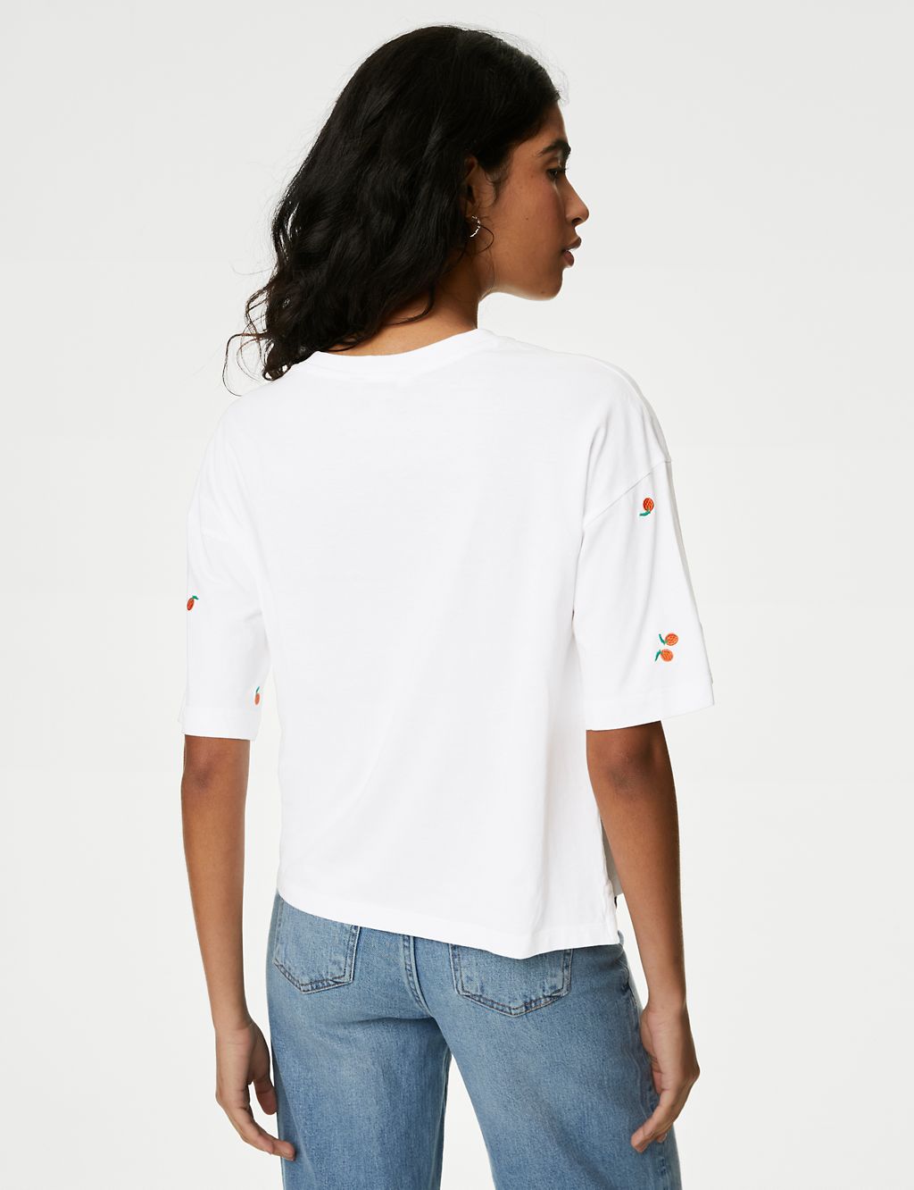 Pure Cotton Embroidered T-Shirt 5 of 6