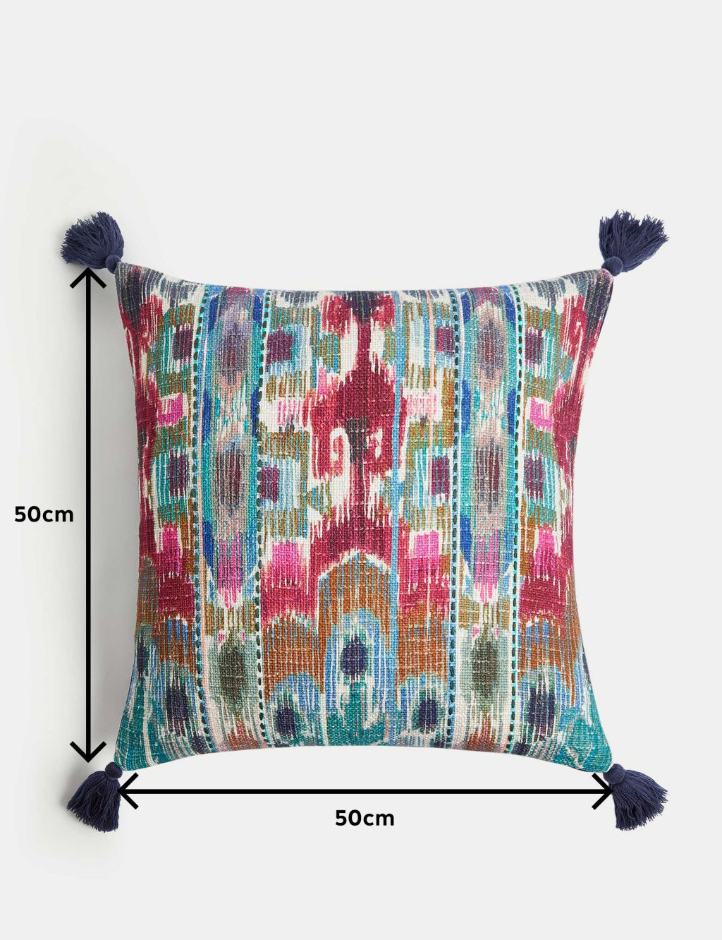 Pure Cotton Embroidered Tasseled Cushion 5 of 5