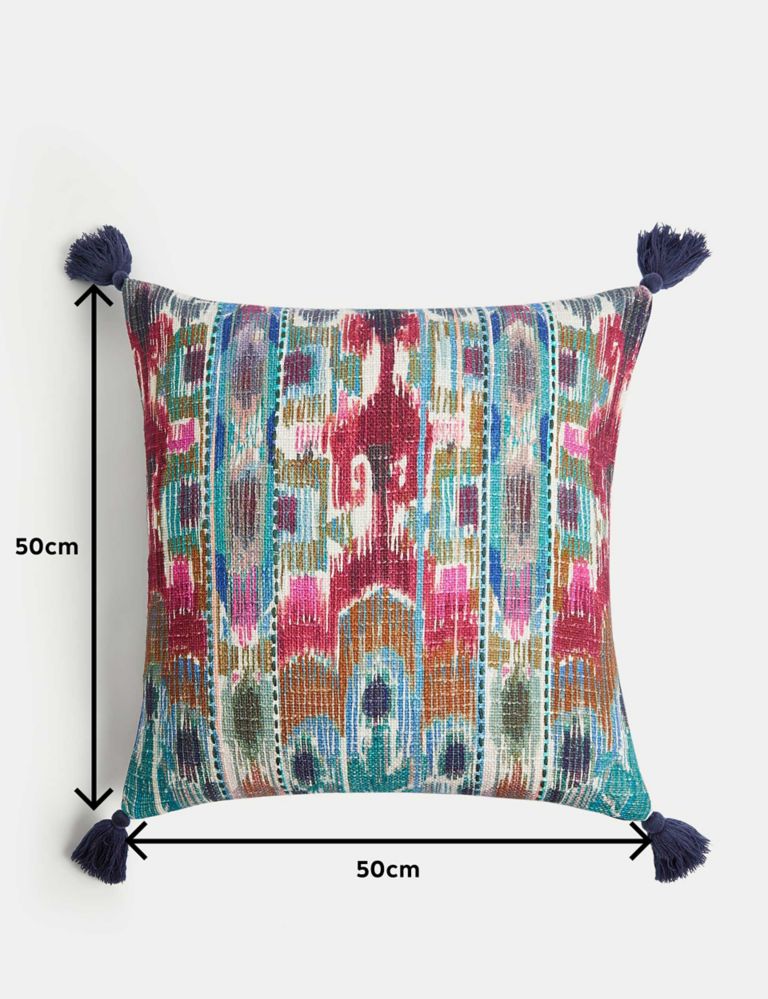 Pure Cotton Embroidered Tasseled Cushion 5 of 5