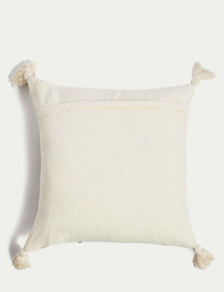 Pure Cotton Embroidered Tassled Cushion 4 of 6