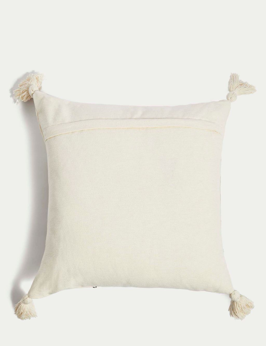 Pure Cotton Embroidered Tassled Cushion 6 of 7