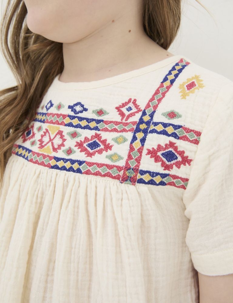 Pure Cotton Embroidered Top (3-13 Yrs) 4 of 4