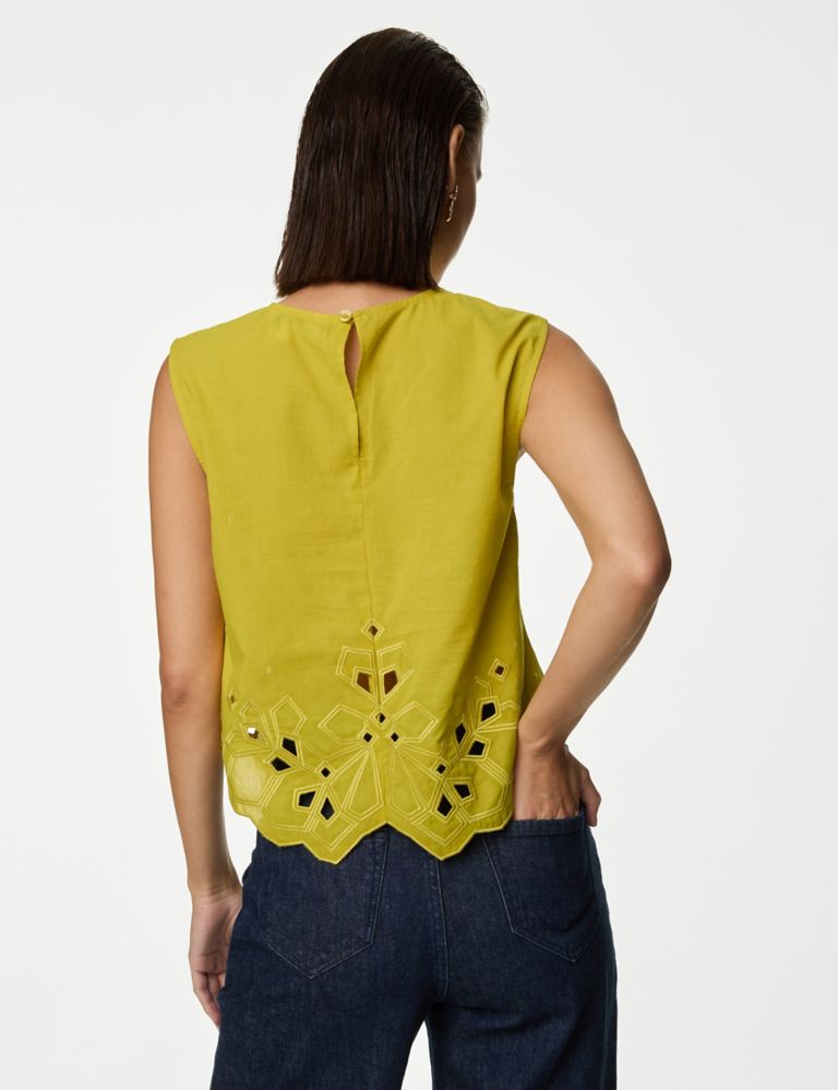 Pure Cotton Embroidered Top 5 of 5