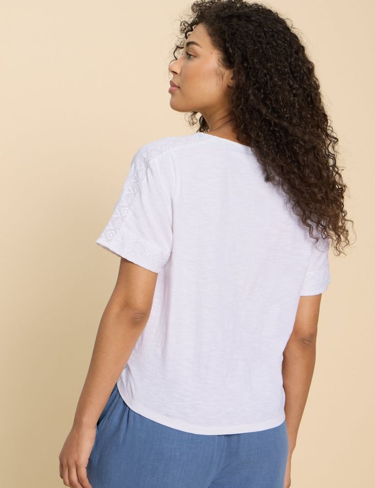 Pure Cotton Embroidered Top 3 of 6