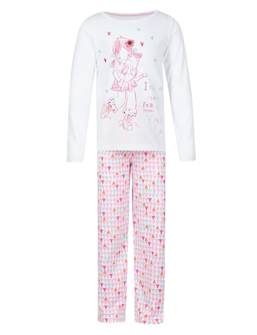 Pure Cotton Emily Button™ Pyjamas (1-7 Years) 1 of 4