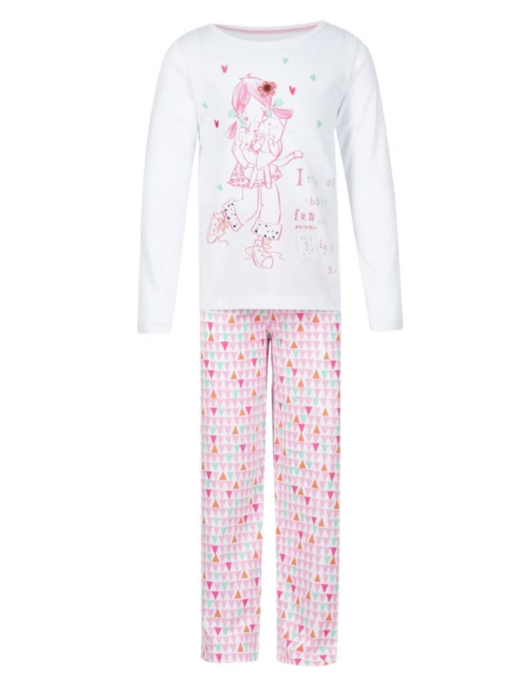 Pure Cotton Emily Button™ Pyjamas (1-7 Years) 2 of 4