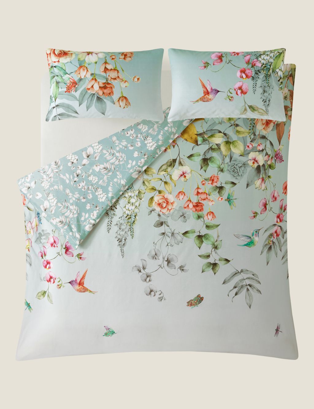Pure Cotton Ethereal Floral Bedding Set 6 of 7