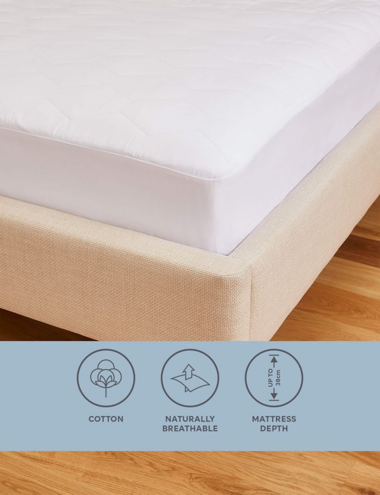 Pure Cotton Extra Deep Mattress Protector 1 of 2