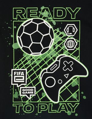 Pure Cotton FIFA Gaming T-Shirt (6-16 Yrs) Image 2 of 3