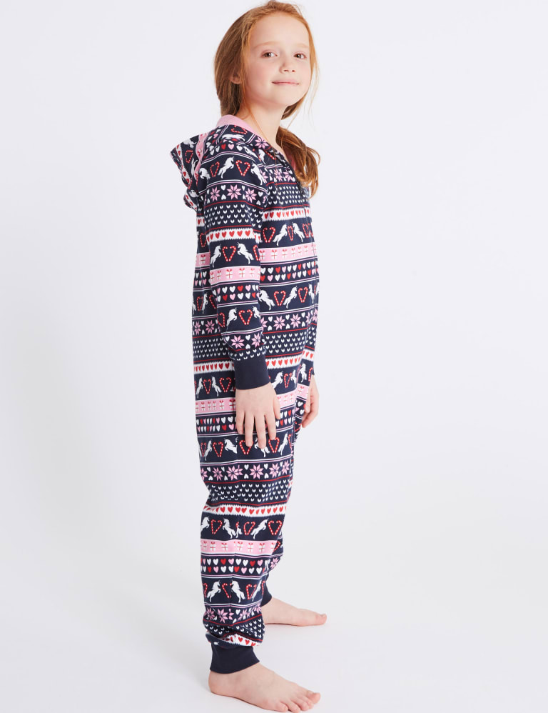 Pure Cotton Fairisle Onesie (1-16 Years) 3 of 5