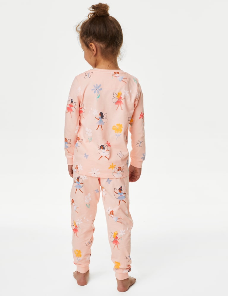 Pure Cotton Fairy Print Pyjamas (1-8 Yrs) 3 of 5