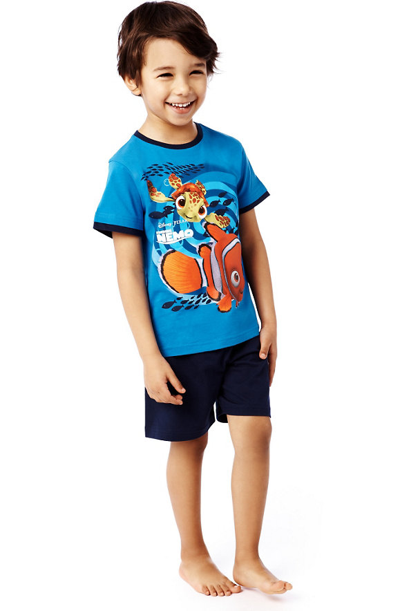 Pure Cotton Finding Nemo Short Pyjamas with 3D Glasses Image 1 of 1