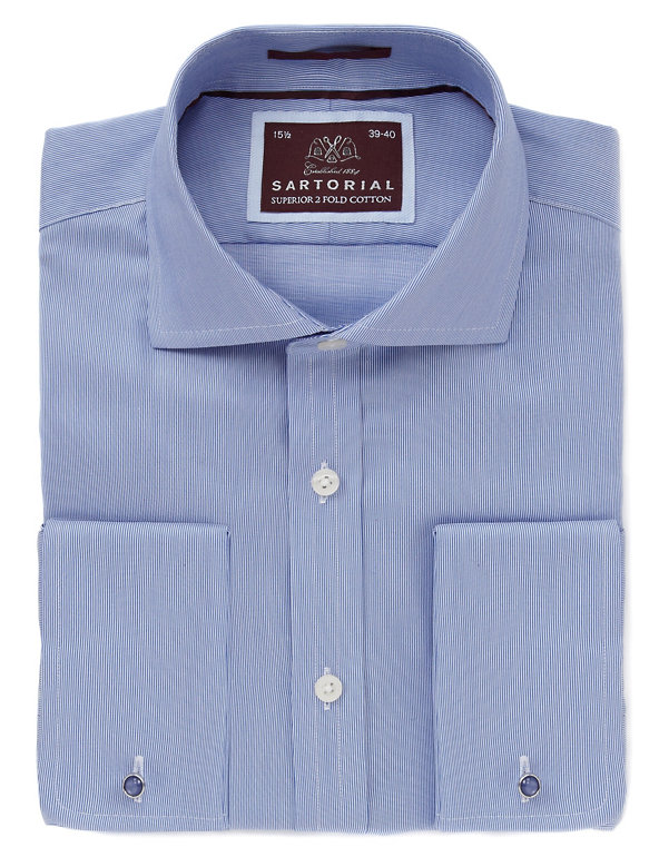 Pure Cotton Fine Ribbed Shirt Image 1 of 1
