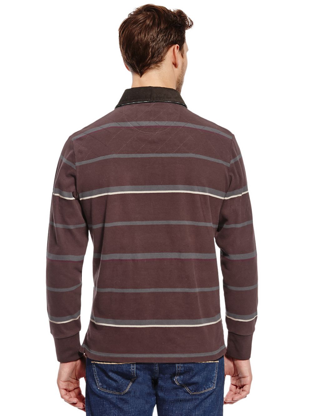 Pure Cotton Fine Striped Rugby Top 2 of 3
