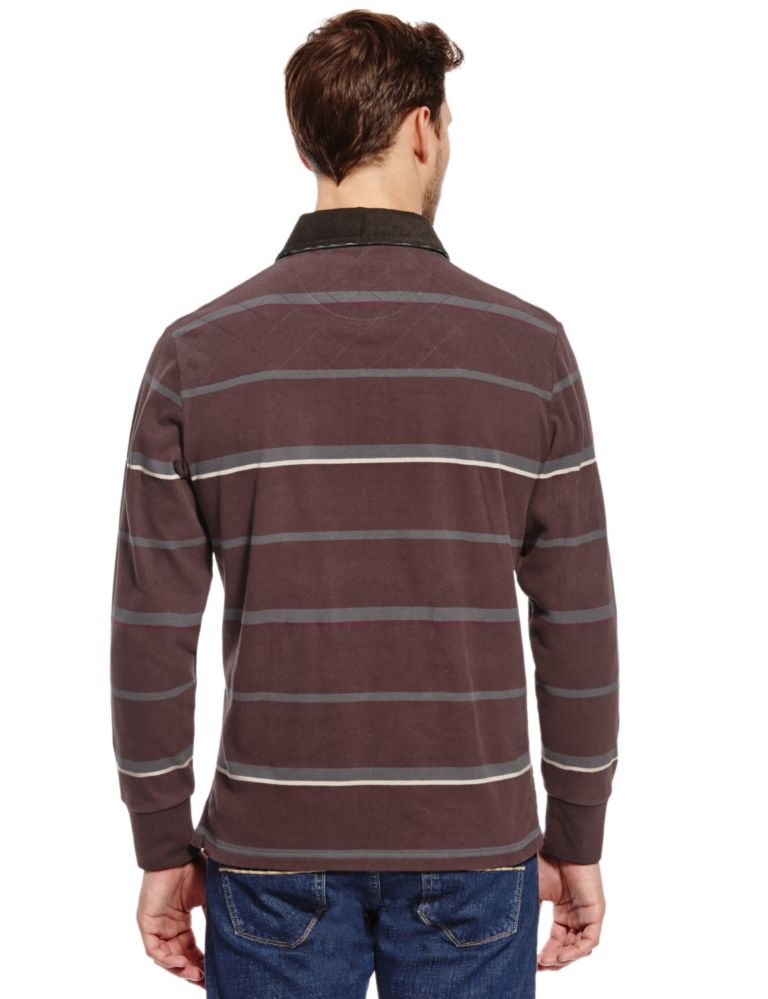 Pure Cotton Fine Striped Rugby Top 3 of 3