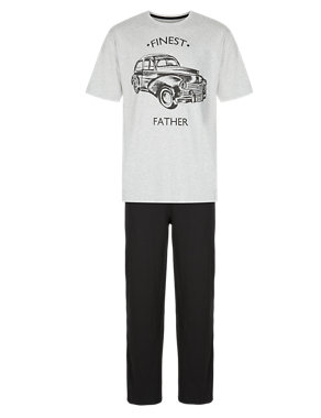 Pure Cotton Finest Father T-Shirt & Trousers Set Image 2 of 5